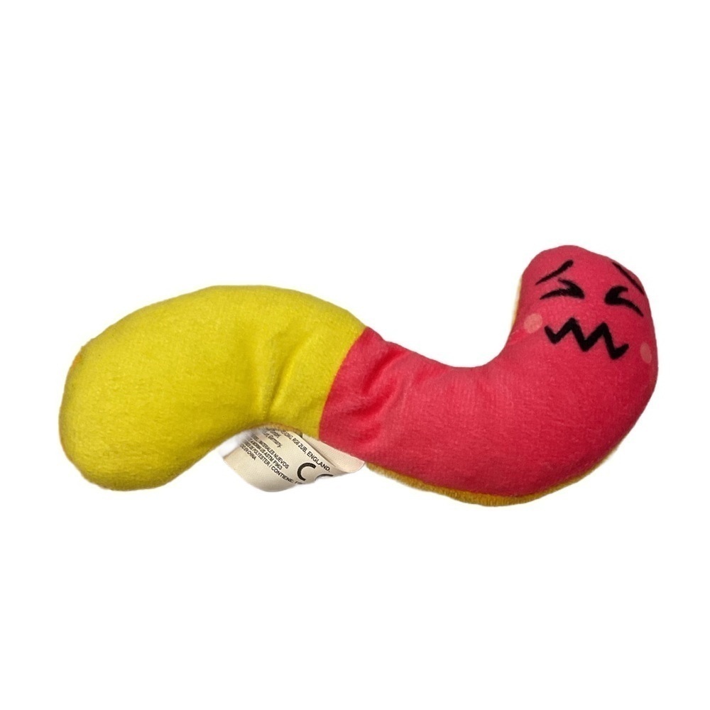 Candy Bites Candy Sour Gummi Worm Plush Soft Toy Playtime pink yellow Cuddling